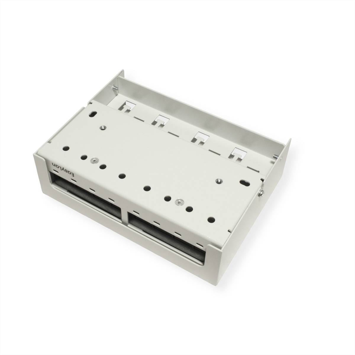 EasyLan preLink / fixLink Unterbaupanel, 8x Keystone, RAL7035