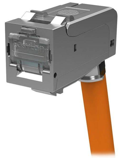 EasyLan fixLink SL Anschlussbuchse RJ45, abgewinkelt, Cat. 6A, AWG 26-27, Keystone-Modul, GHMT zerti