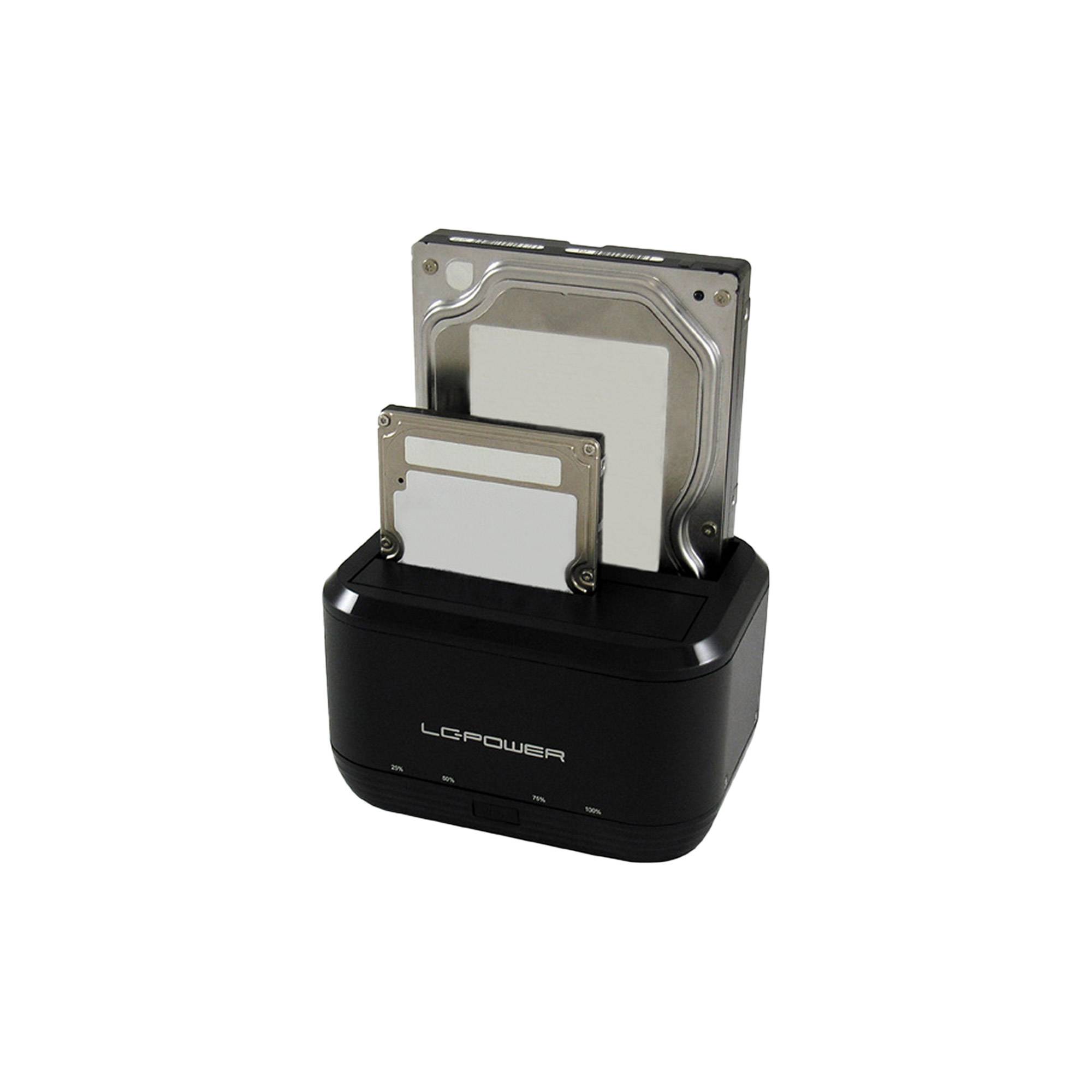 LC-POWER - LC Power LC-DOCK-U3-III - HDD-Dockingstation mit Ein/Aus-Schalter, Klon-Funktion Schächte: 2 - 2,5"" / 3,5"" ge
