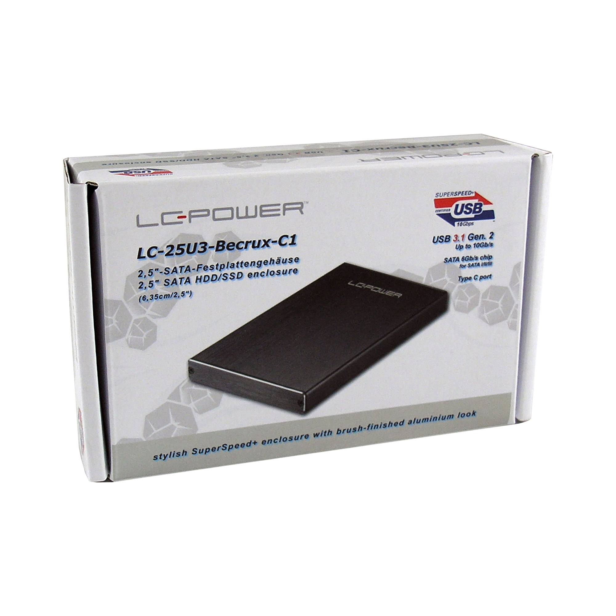 LC-POWER - LC Power LC-25U3-Becrux-C1 - Speichergehäuse - 2.5"" (6.4 cm)