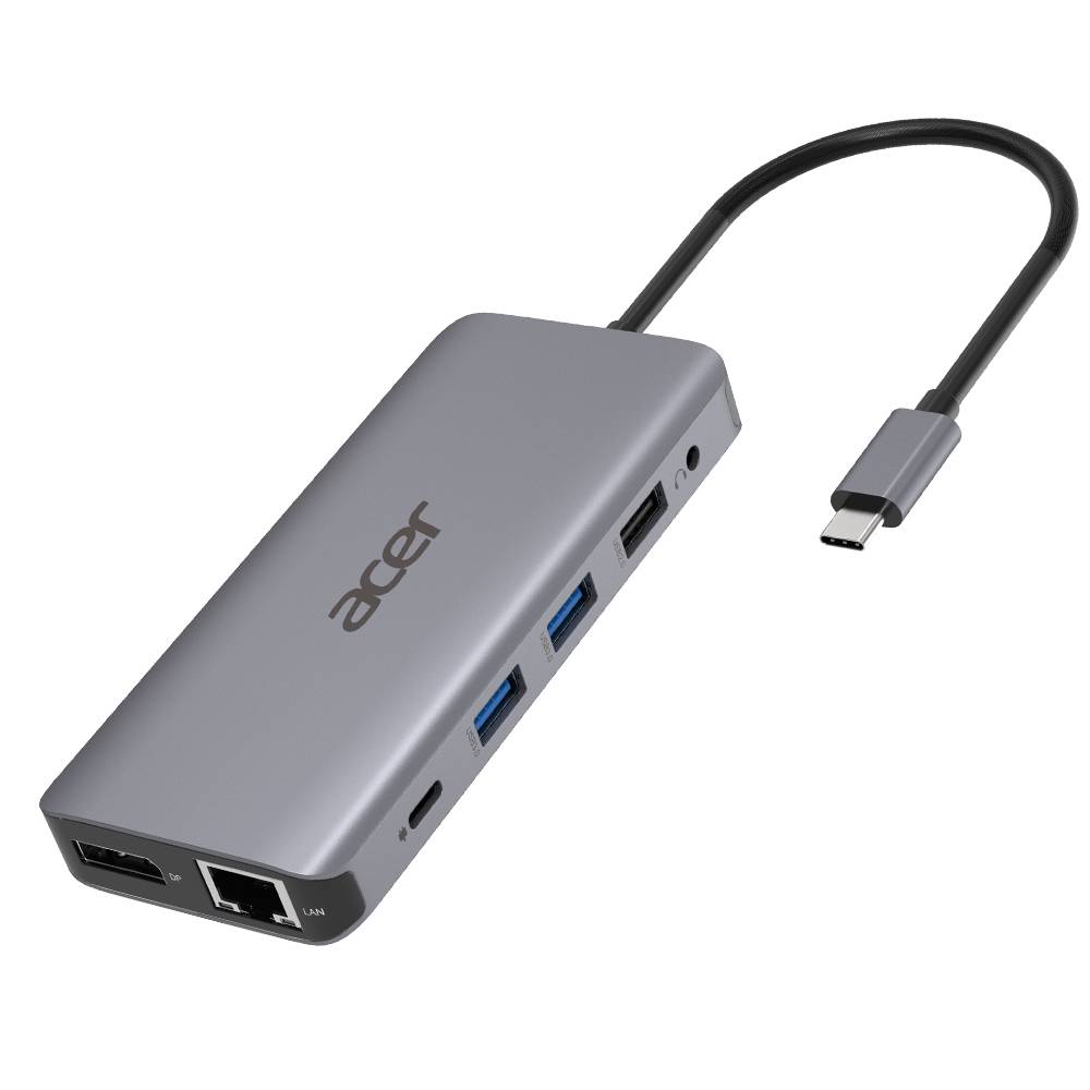 Acer 12-In-1 Type-C Adapter - Dockingstation - USB-C - 2 x HDMI - DP - GigE - fü