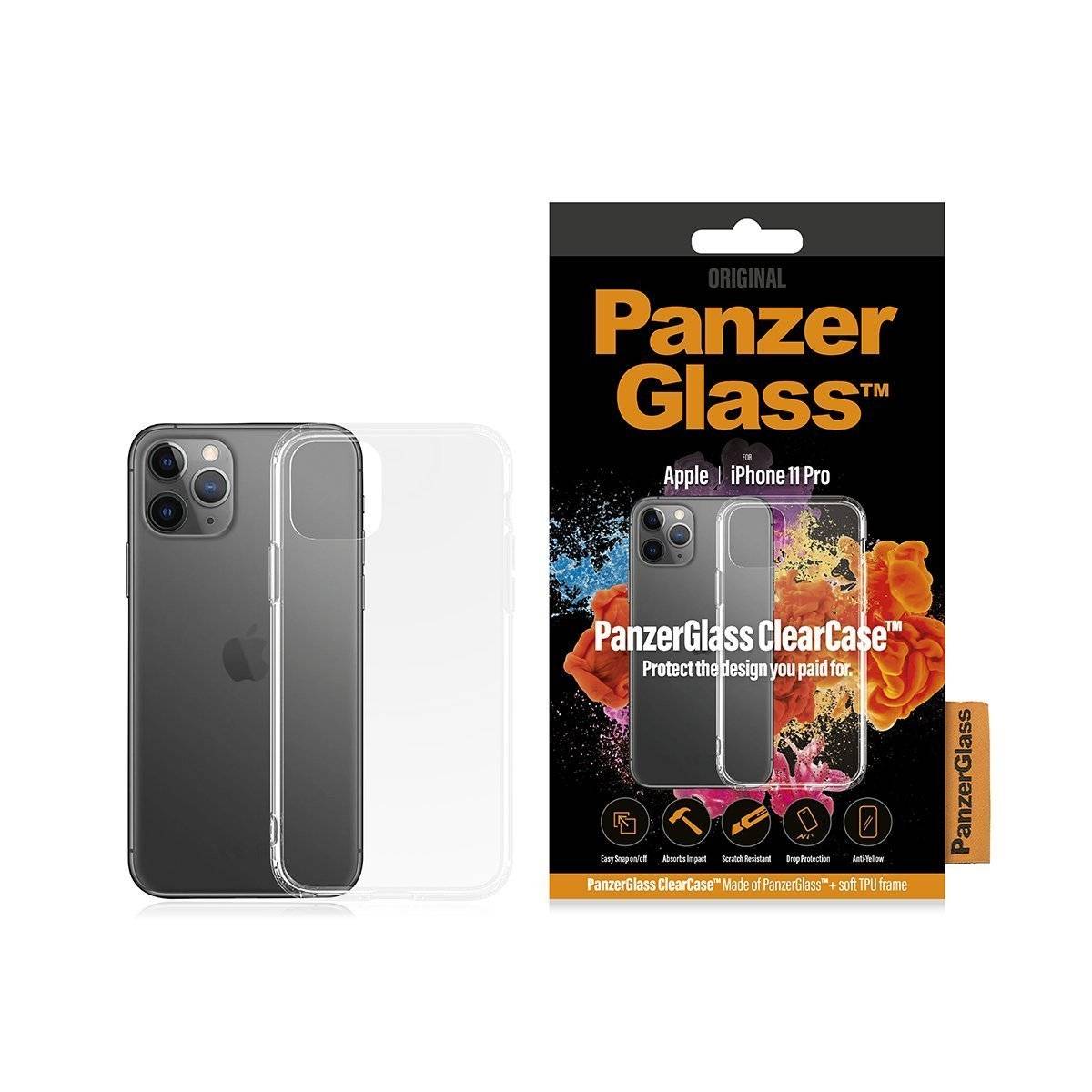 PanzerGlass ClearCase - Hintere Abdeckung für Mobiltelefon - Temperglas, Thermoplastisches Polyurethan (TPU)