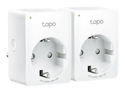 TP-LINK - Tapo P100 V2 - Smart-Stecker - mini - kabellos - 802.11b/g/n, Bluetooth 4.2 - 2.4 Ghz (Packung mit 2)