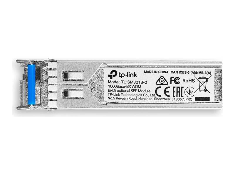 TP-Link TL-SM321B-2 V1 - SFP (Mini-GBIC)-Transceiver-Modul - 1GbE - 1000Base-BX - LC/UPC Einzelmodus - bis zu 2 km - 131