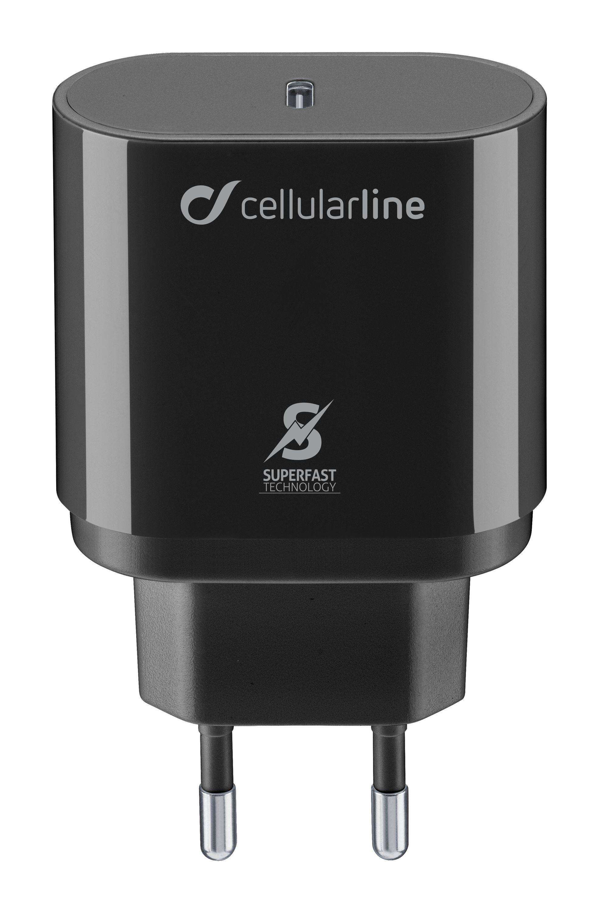 Cellularline ACHSMUSBCPD25WK, Indoor, AC, Schwarz