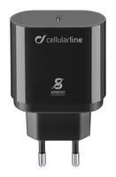 Cellularline ACHSMUSBCPD25WK, Indoor, AC, Schwarz
