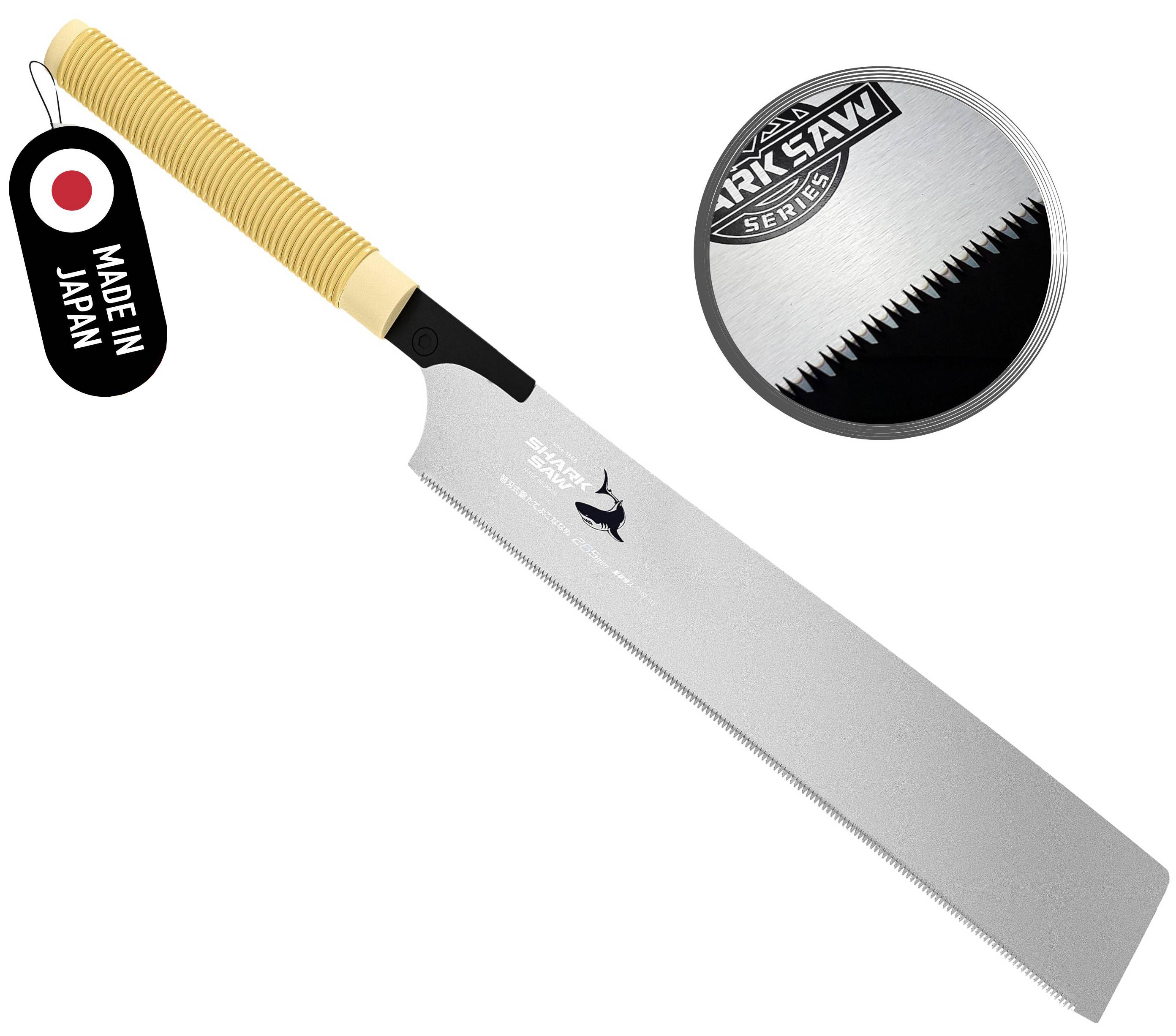 FAMEX 5535 Profi Japansäge 265mm, Made in Japan - mit hochwertigem Rattangriff – 15 TPI