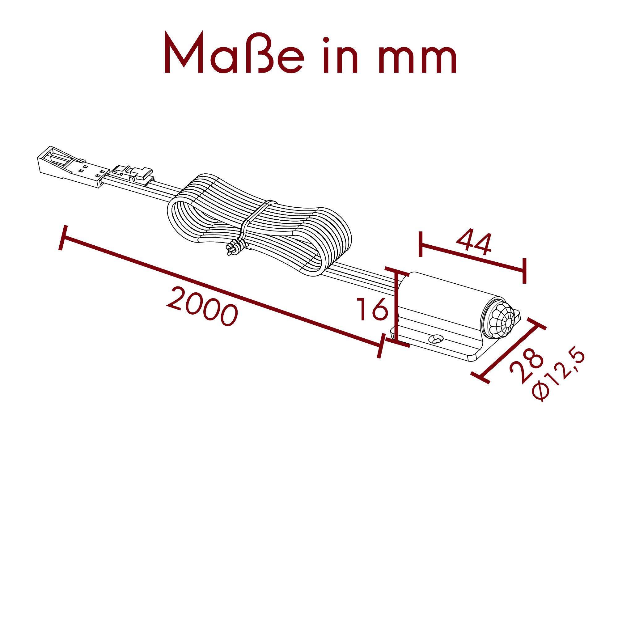 kalb | LED PIR-Schalter Bewegungs-Melder für Einbau Kleiderschrank , 12VDC, max. 3A