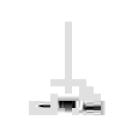 4smarts 3in1 Hub - Lightning Adapter - Lightning männlich bis USB, RJ-45, Lightning weiblich - 7 cm - weiß - für Apple iPad/iPhone/iPod (Lightning)