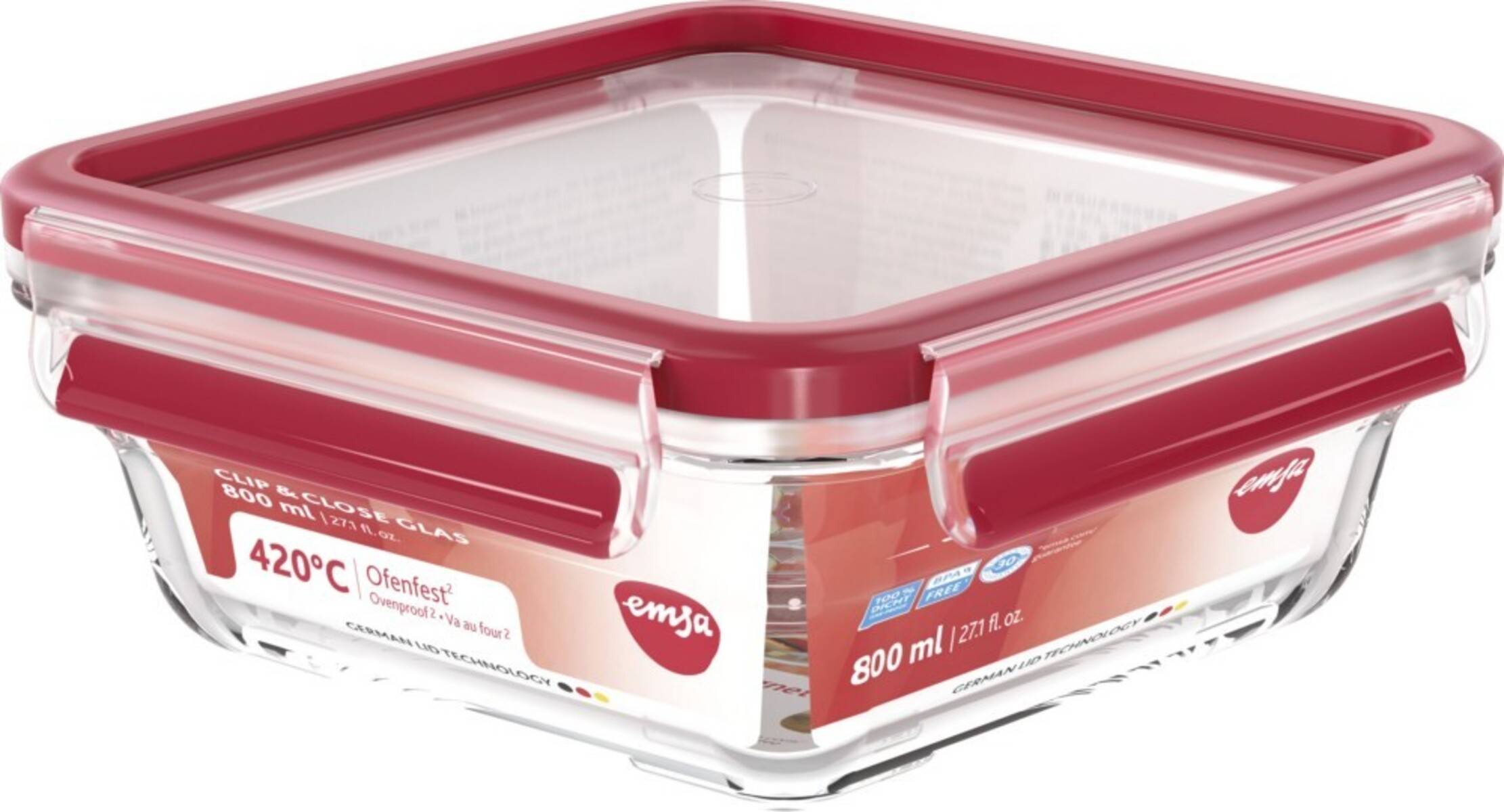 Emsa Frischhaltedose CLIP CLOSE qu.0,8l