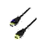LogiLink - Premium Highspeed HDMI mit Ethernetkabel - HDMI männlich bis HDMI männlich - 2 m - Doppelisolierung - Schwarz - unterstützt 4K 60 Hz (38