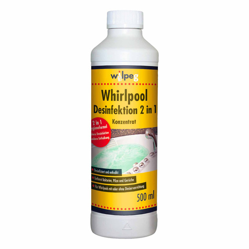 WILPEG Whirlpool Desinfektion 500 ml, Konzentrat, Kalkreiniger, Hygienereiniger