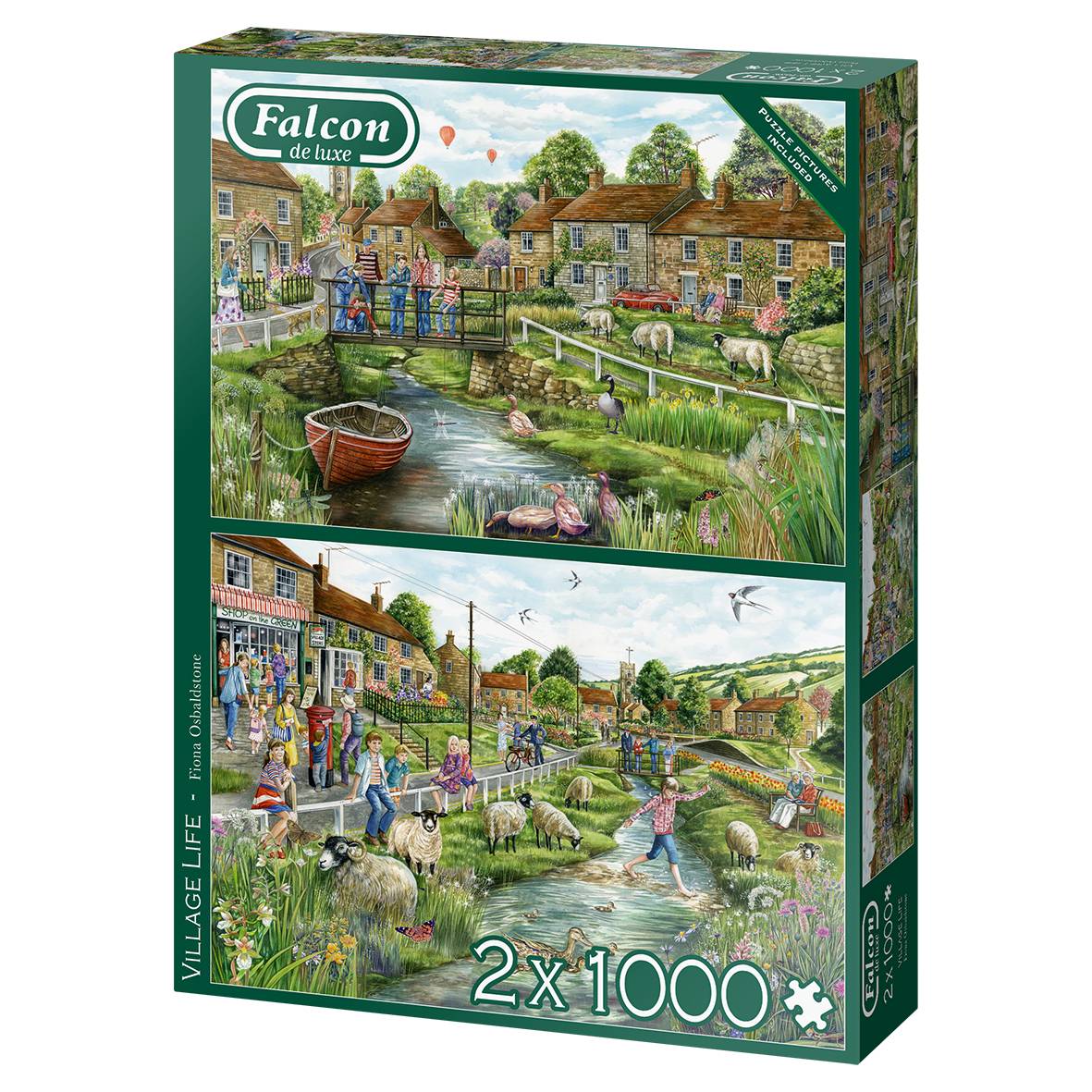 Falcon 11216 Village Life 2x1000 Teile Puzzle