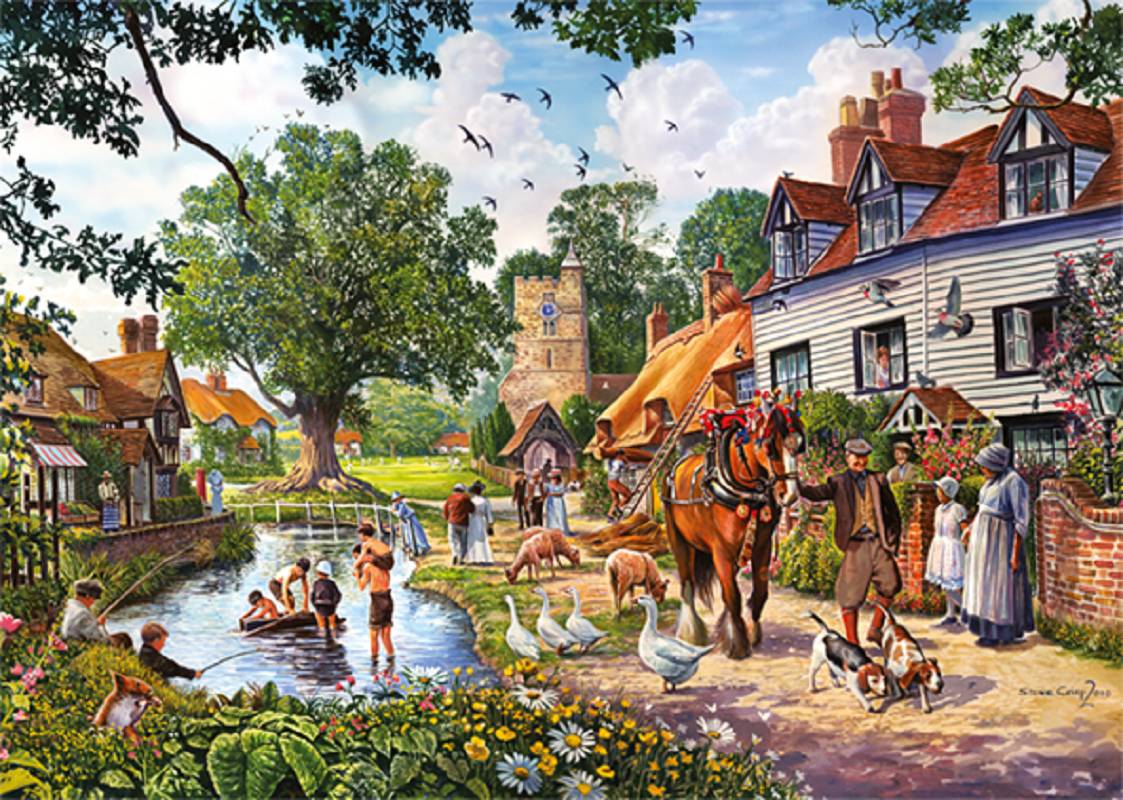 Falcon 11248 A Beautiful Summers Day 2x1000 Teile Puzzle