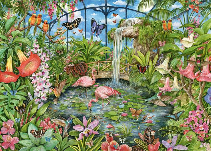 Falcon 11295 Debbie Cook Tropical Conservatory 1000 Teile Puzzle