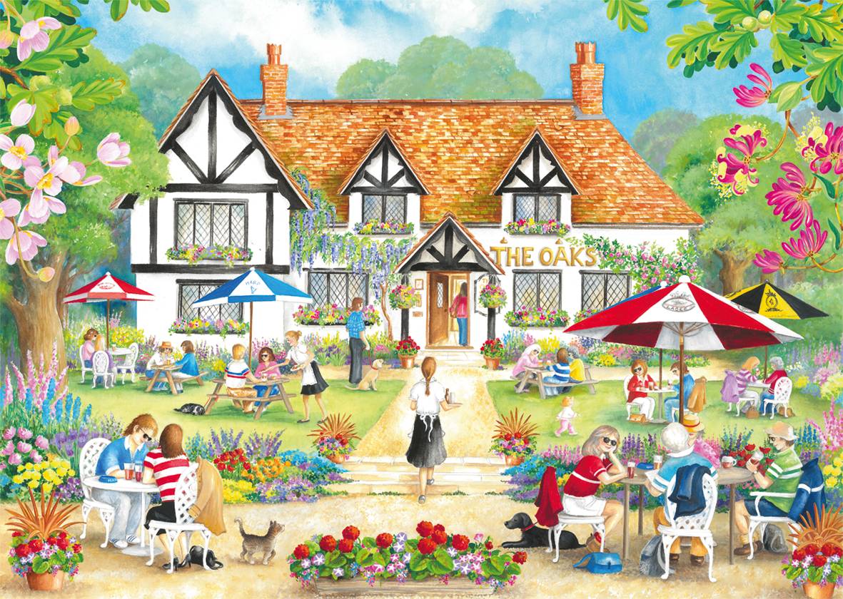 Falcon 11242 A Summer Evening at the Pub 2x500 Teile Puzzle