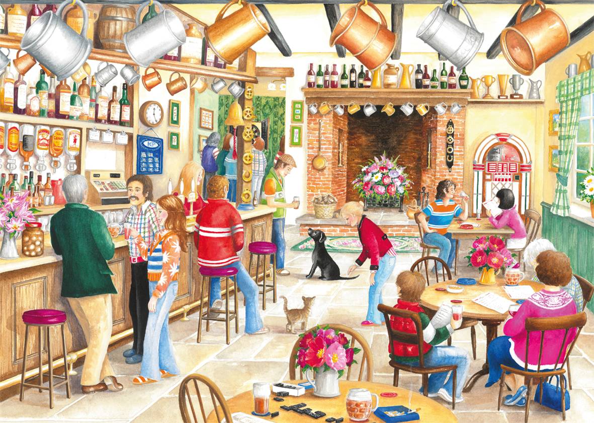 Falcon 11242 A Summer Evening at the Pub 2x500 Teile Puzzle