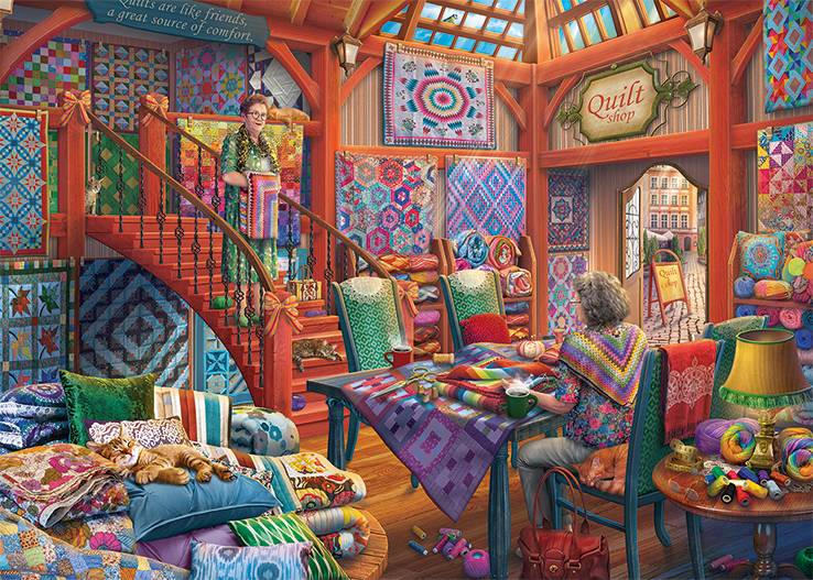 Falcon Eduard Shlyakhtin The Quilt Shop 1000 Teile Puzzle