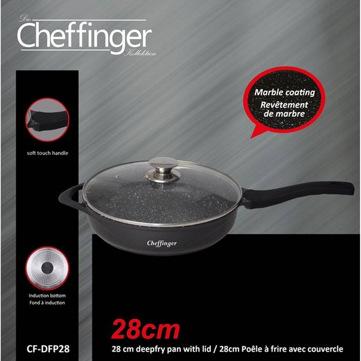 Grillpfanne Alu Guss Ø28cm Steakpfanne Fischpfanne Pfanne braten INDUKTION