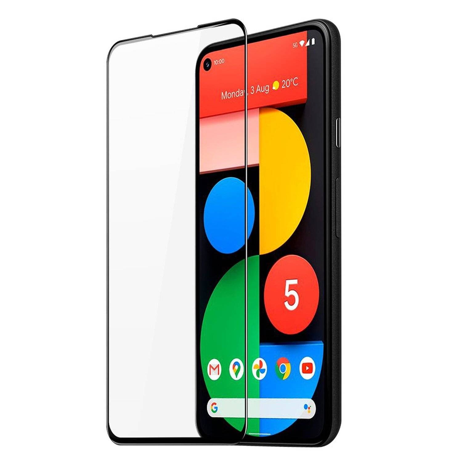 cofi1453® 5D Schutz Glas kompatibel mit GOOGLE PIXEL 6 Curved Schutz Folie Vollständig Klebend und Abdeckung