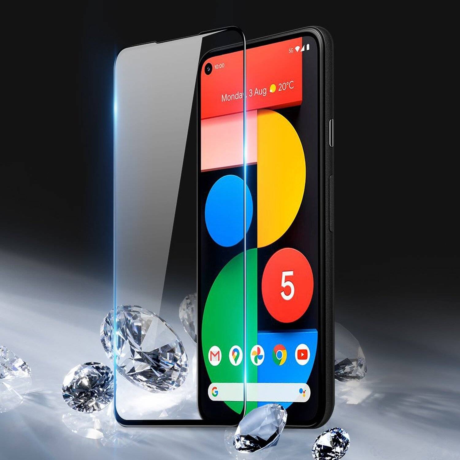 cofi1453® 5D Schutz Glas kompatibel mit GOOGLE PIXEL 6 Curved Schutz Folie Vollständig Klebend und Abdeckung