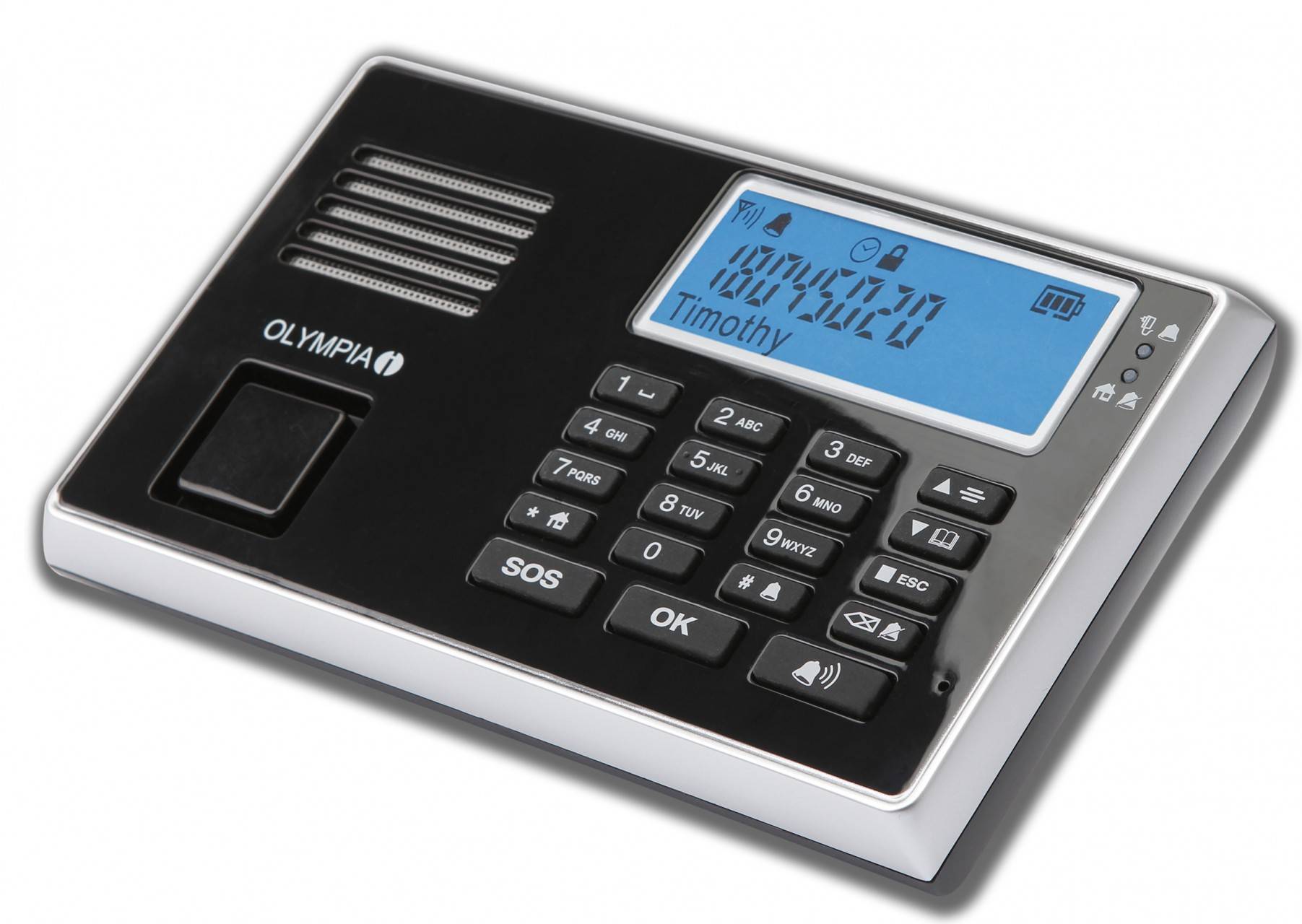 OLYMPIA Protect 9061 Sicherheit Plus Alarmanlagen GSM Funk Set mit 1 Bewegungsmelder, 7 Tür Fenster/Kontakten und Fernbedienung