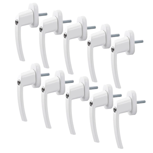10 Stück Fenstergriffe abschließbar mit 2 Schlüsseln in weiß OLYMPIA 10 Stück Fenstergriffe abschließbar mit 2 Schlüsseln in weiß OLYMPIA