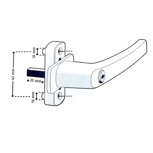 10 Stück Fenstergriffe abschließbar mit 2 Schlüsseln in weiß OLYMPIA 10 Stück Fenstergriffe abschließbar mit 2 Schlüsseln in weiß OLYMPIA