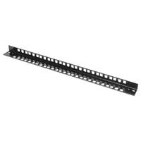 Intellinet 19"" Wall Mount Rails, 9U, Black, 2-pack - Kabelführungsplatte für Schaltschrank - Grau, RAL 7035 - 39U