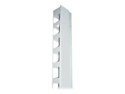 Intellinet 19"" Wall Mount Rails, 12U, Black, 2-pack - Kabelführungsplatte für Schaltschrank - Grau, RAL 7035 - 42HE - 48