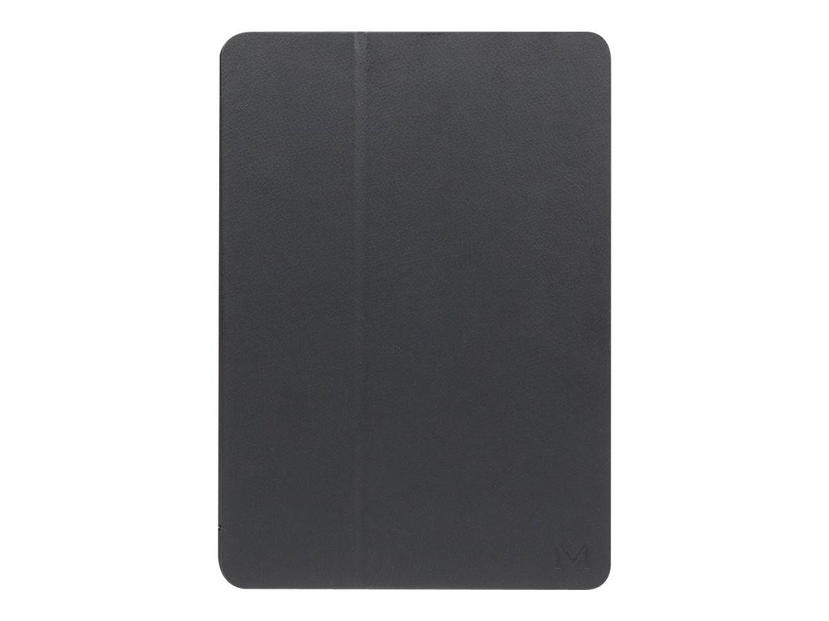 Dunkelgraue Foliohülle oder Tablet-Schutzhülle, geschlossen auf weißem Hintergrund dargestellt.