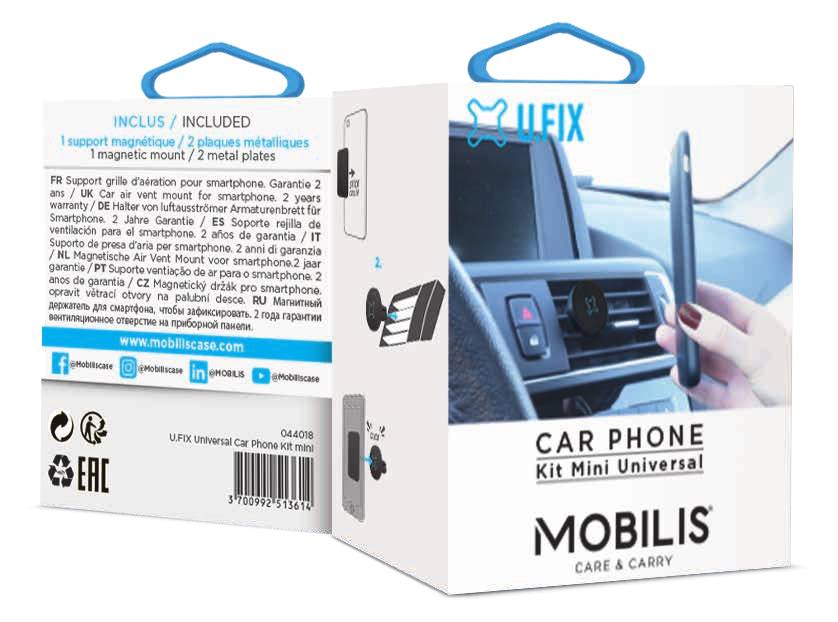 Mobilis U.FIX, Handy/Smartphone, Passive Halterung, Auto, Schwarz