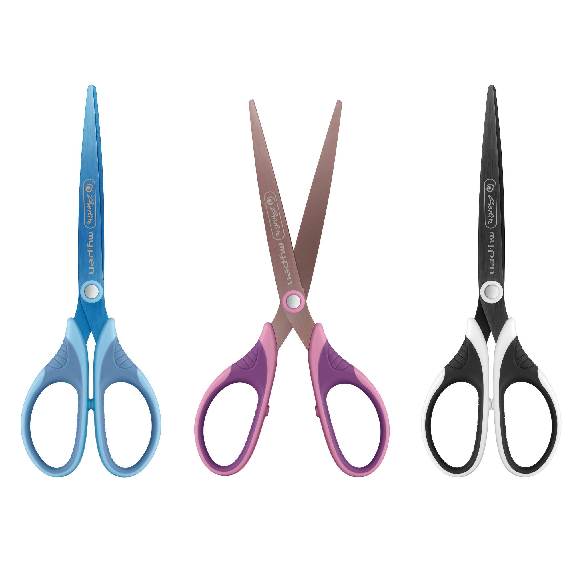 Herlitz 50027224, Kinder, Gerader Schnitt, Eins/Eine(r), Schwarz, Weiß, Metall, Gerader Griff