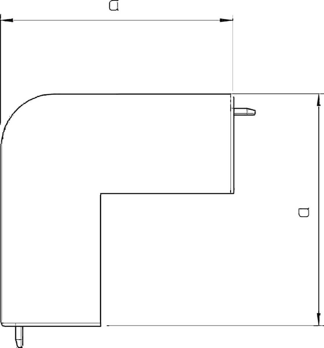 OBO Bettermann Außeneckhaube WDK HA40060RW
