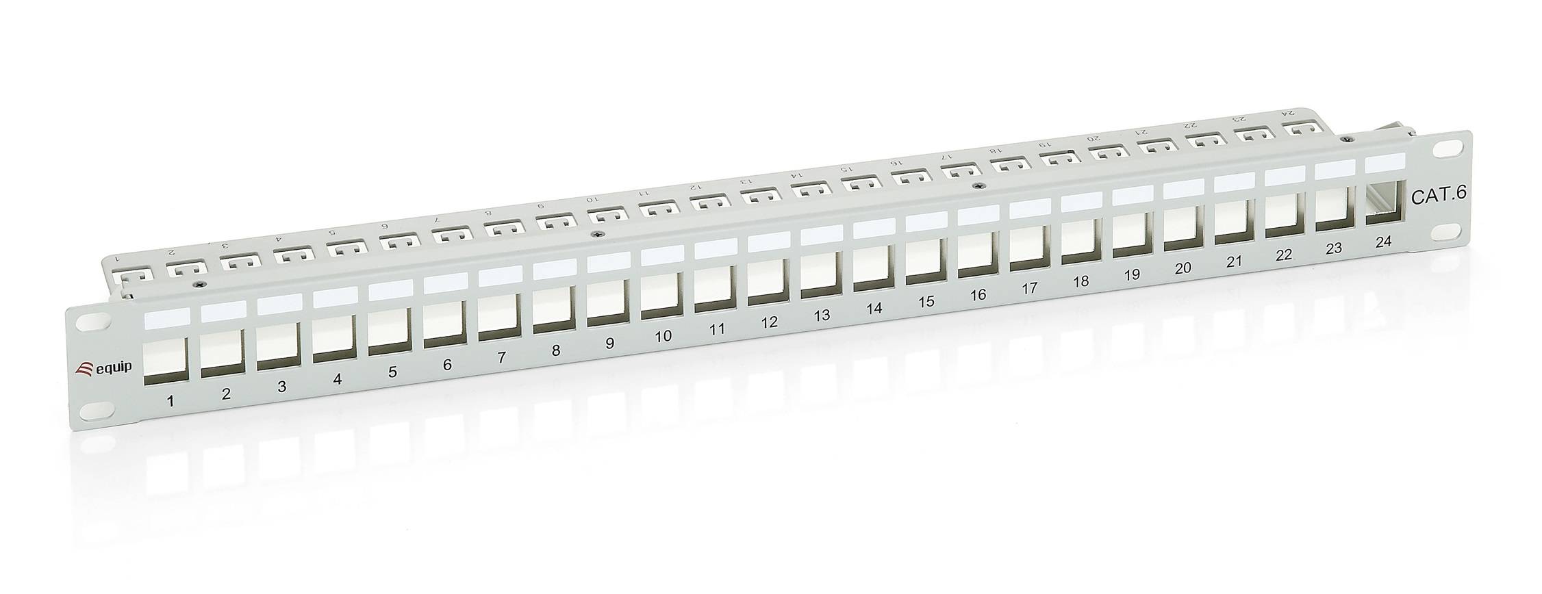 equip - Patch Panel - Hellgrau - 24 Ports