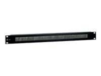 equip - Rack-Bürstenleiste - Schwarz, RAL 9005 - 1U - 48.3 cm (19"")