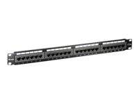 equip - Patch Panel - CAT 5e - RJ-45 X 16 - Schwarz - 1U - 48.3 cm (19"")