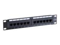 equip Pro - Patch Panel - RJ-45 X 12 - Schwarz - 1U - 25.4 cm (10")