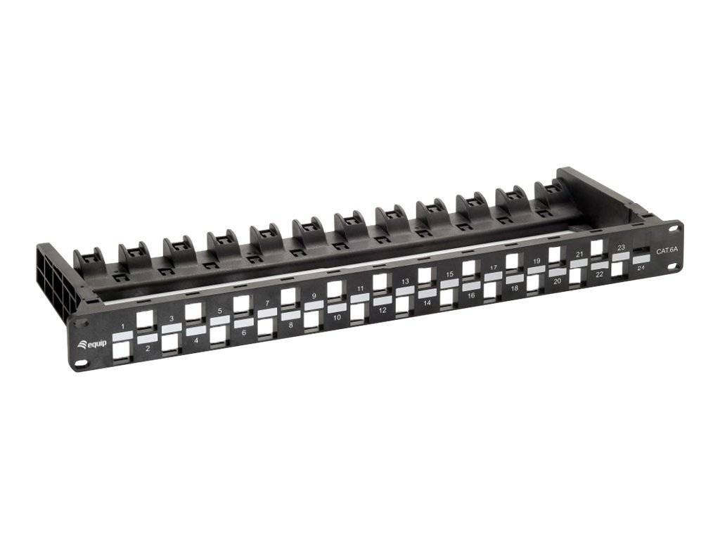 equip Patch Panel - Blindabdeckung - Schwarz, RAL 9011 - 1U - 48.3 cm (19")