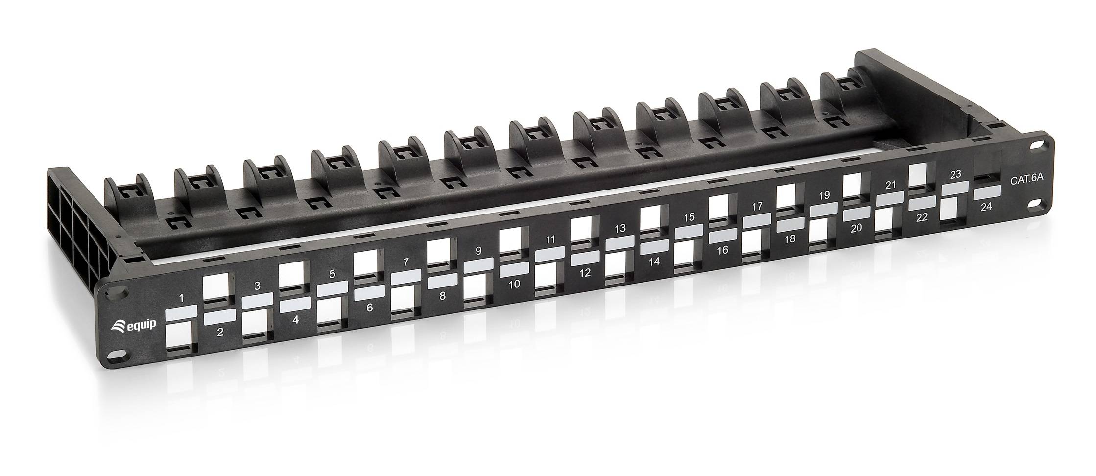 equip Patch Panel - Blindabdeckung - Schwarz, RAL 9011 - 1U - 48.3 cm (19")