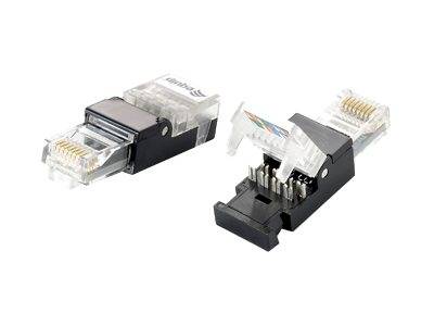 equip - Netzwerkanschluss - RJ-45 (M) - ungeschirmt - CAT 5e - Schwarz (Packung mit 2)