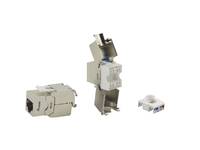 Equip Cat.6A abgeschirmter Keystone Jack werkzeugfrei, Flach, Silber, RJ-45, LSA, Weiblich, 23/26