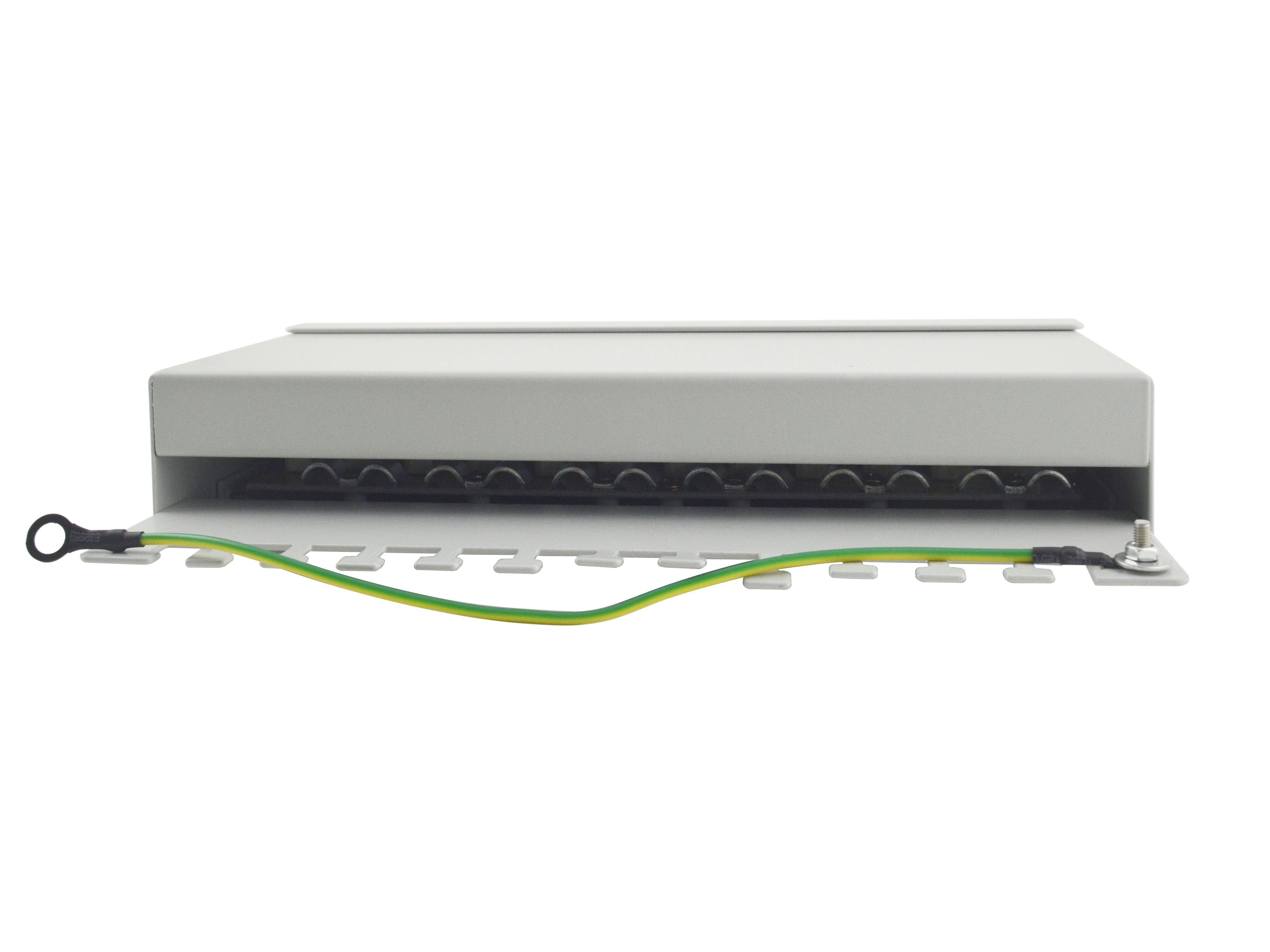 Equip 12-Port Cat.6 Desktop Patch Panel, Hellgrau, 10/100/1000Base-T(X), Gigabit Ethernet, 1000 Mbit/s, RJ-45, Cat6, Wei