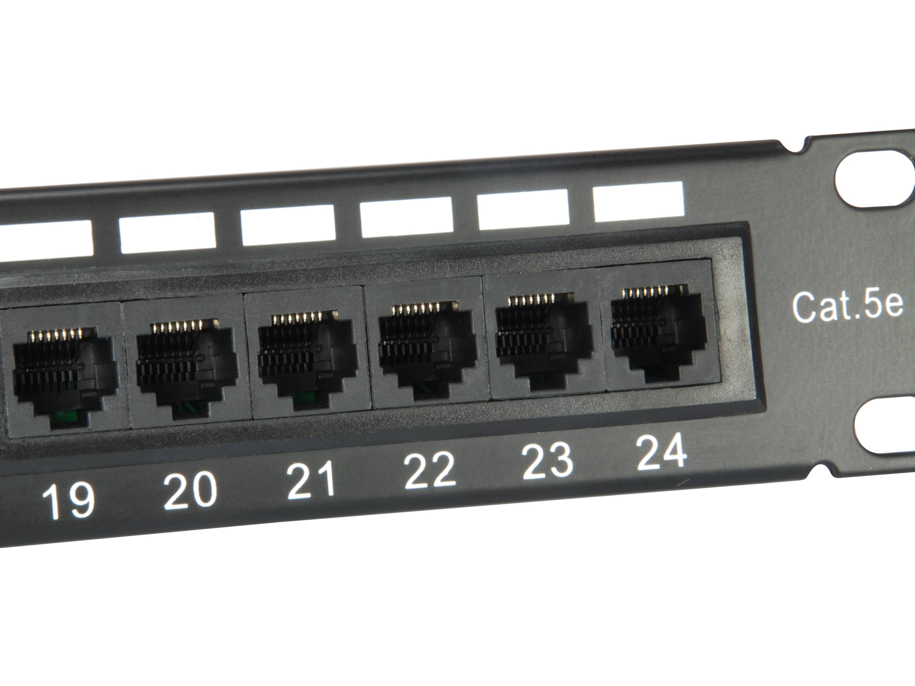 equip Pro - Patch Panel - RJ-45 X 24 - Schwarz - 1U - 48.3 cm (19")