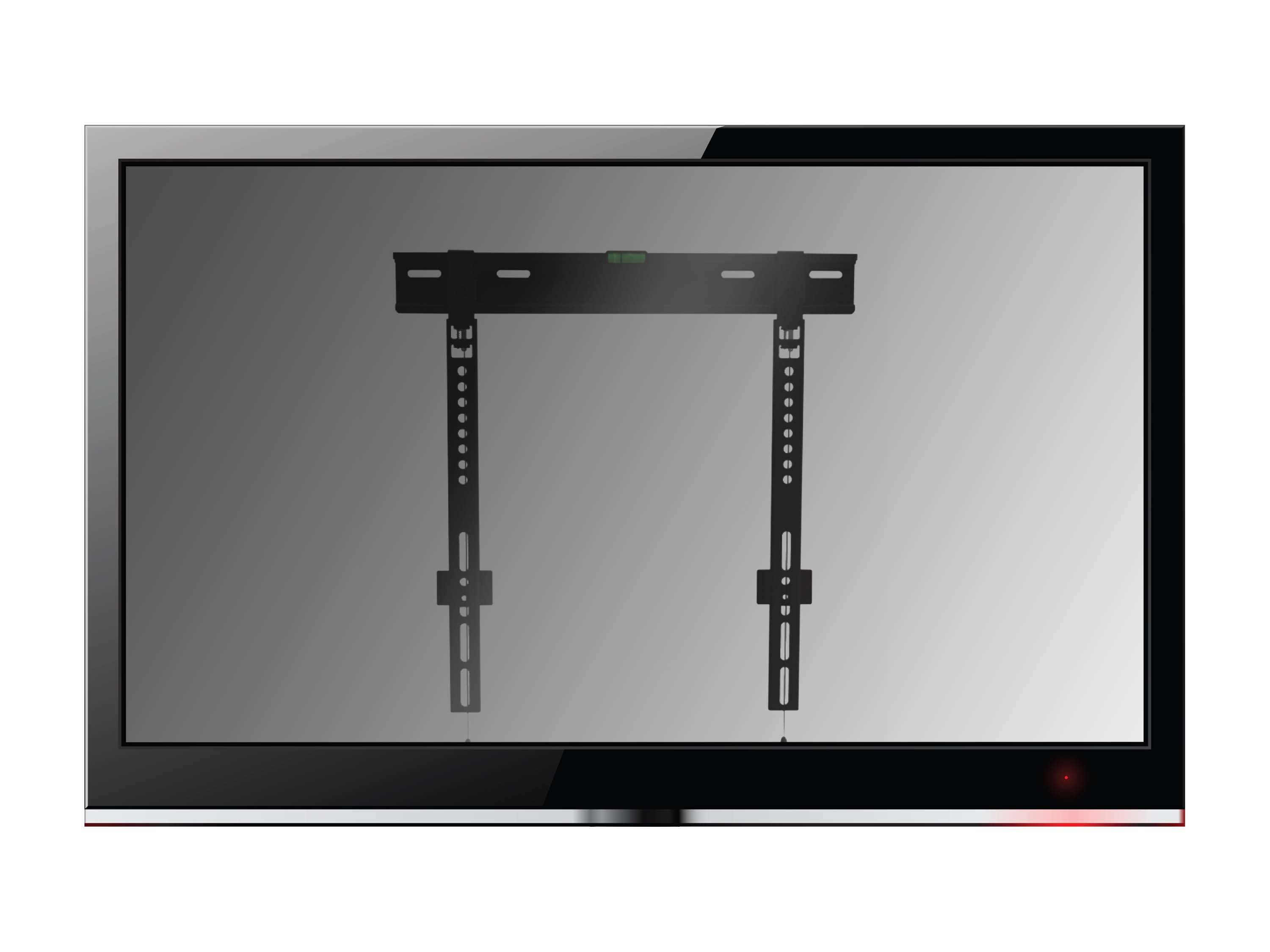 Equip Pro Fixed TV Wall Mount Bracket - Klammer - für Flachbildschirm - Stahl - pulverbeschichtet schwarz - Bildschirmgr