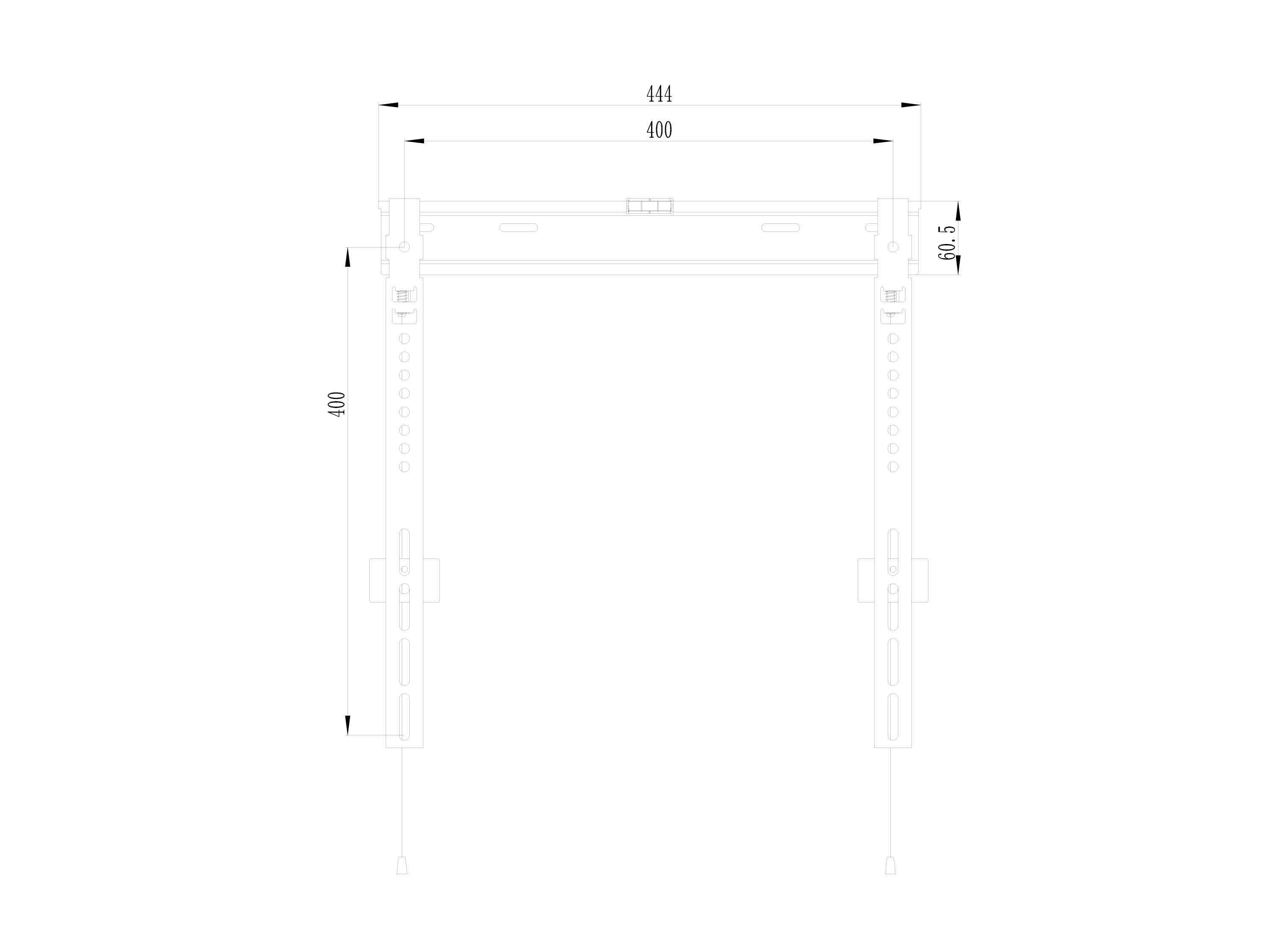 Equip Pro Fixed TV Wall Mount Bracket - Klammer - für Flachbildschirm - Stahl - pulverbeschichtet schwarz - Bildschirmgr