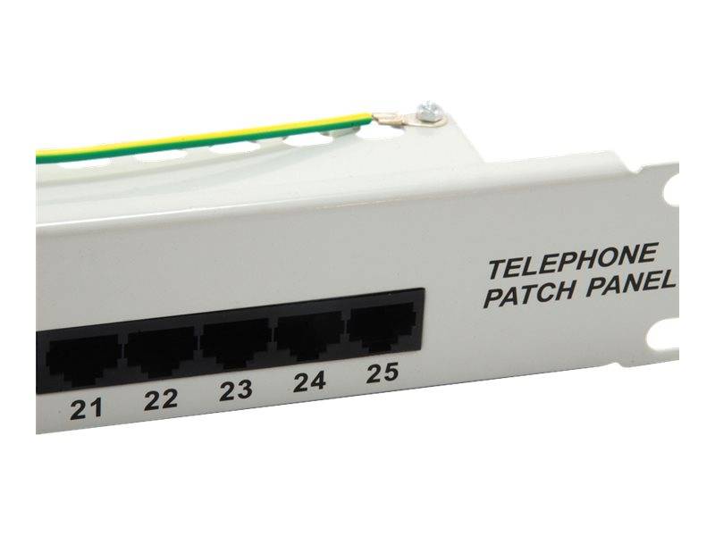 equip Pro ISDN - Patch Panel - CAT 3 - RJ-45 X 25 - Hellgrau - 1U - 48.3 cm (19"")