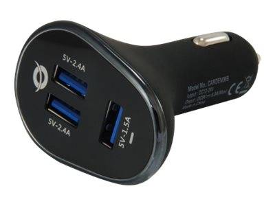 Conceptronic CARDEN - Auto-Netzteil - 31.5 Watt - 6.3 A - 3 Ausgabeanschlussstellen (USB)