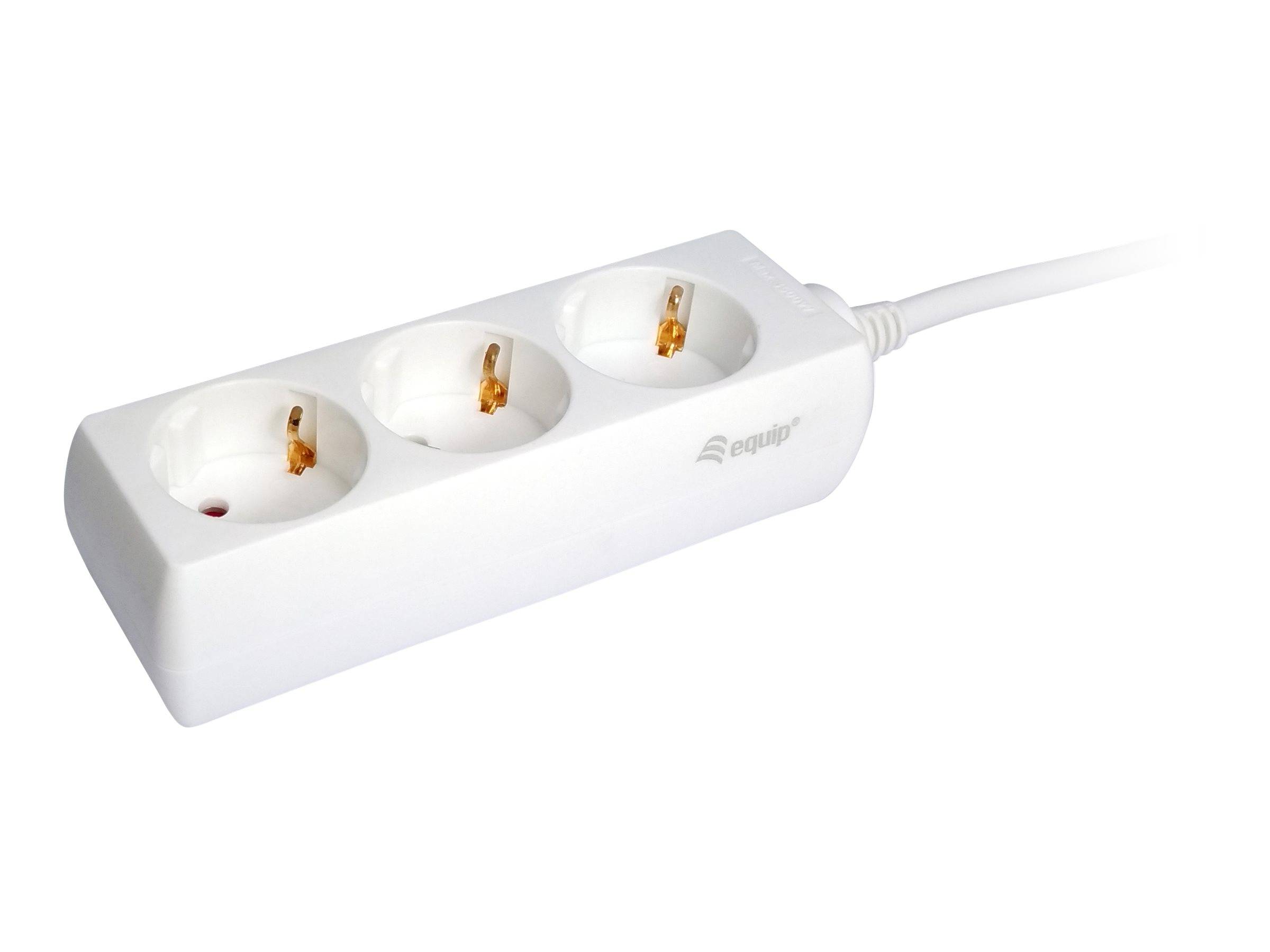 equip Life - Version 1 - Steckdosenleiste - Wechselstrom 250 V - 3500 Watt - Eingabe, Eingang Typ F - Ausgangsanschlüsse