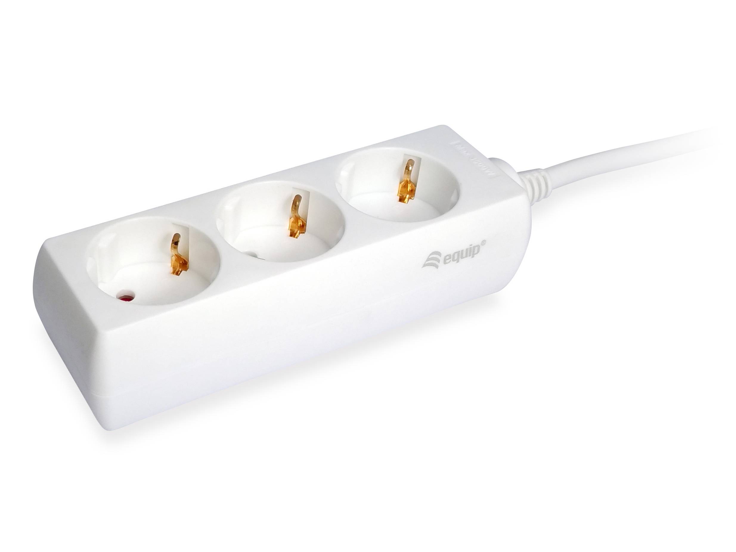 equip Life - Version 1 - Steckdosenleiste - Wechselstrom 250 V - 3500 Watt - Eingabe, Eingang Typ F - Ausgangsanschlüsse